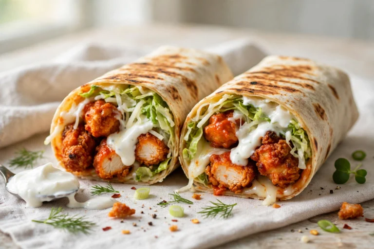 High Protein Buffalo Chicken Wrap