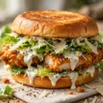 Crispy Chicken Caesar Salad Sandwich