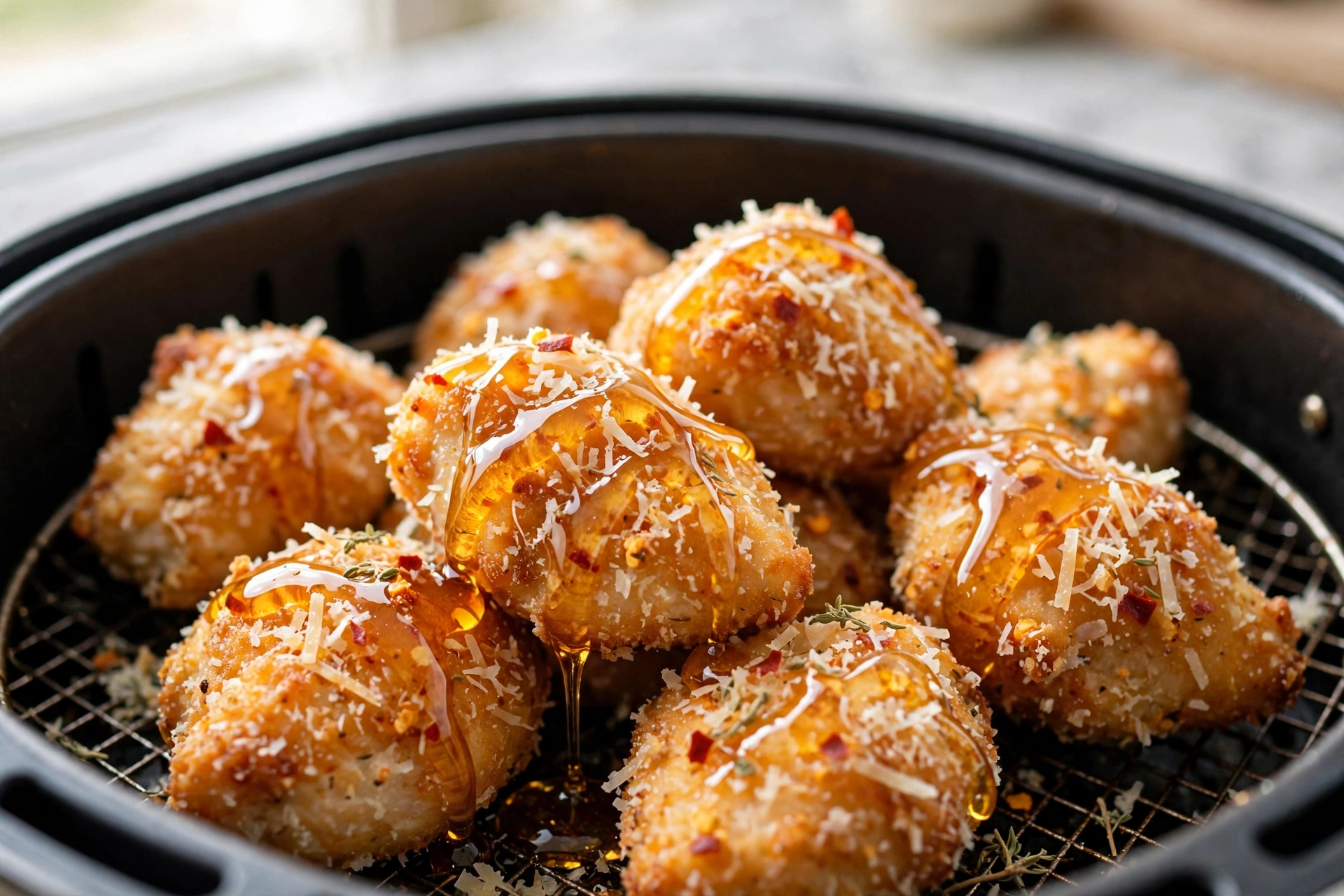 Crispy hot honey chicken bites